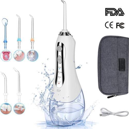 300ml Oral Irrigator Portable Dental Water Flosser Jet USB Rechargeable Water Floss Waterproof Irrigator Dental Teeth Cleaner