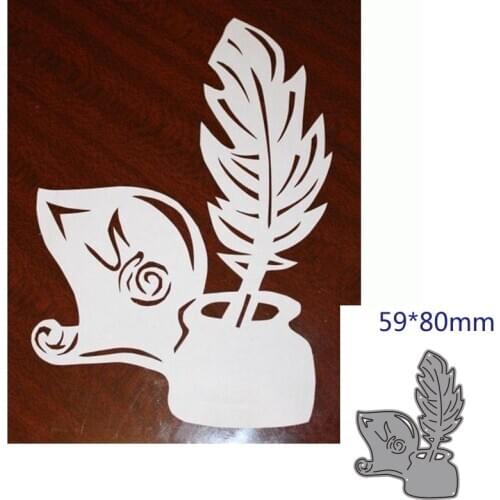Metal cutting dies cut die mold feather decoration Scrapbook paper craft knife mould blade punch stencils