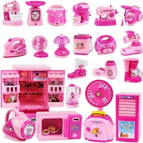 Miniature Household Appliances Kitchen Toys Children Pretend To Play House Kitchen Accessories Toaster Girls Early Education Toy