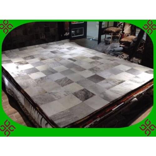Fashionable art carpet 100% natural genuine cowhide leather massage mat