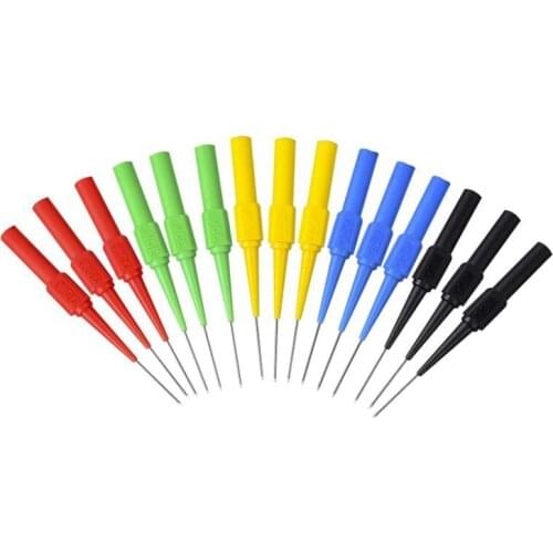 15PCS Insulation Non-Destructive Piercing Probe Kit Multimeter Puncture Test Probes Set Needle Pin 4mm Banana Socket