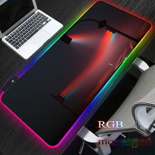 Neon Light RGB Large Gaming Mouse Pads LED Luminous Waterproof Computer Game Accessories Table Mats Rubber Blanket Pad XXL