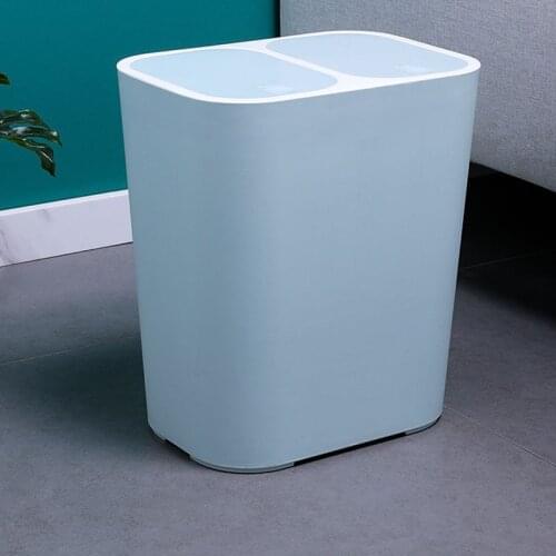 Nordic classified trash cans Plastic trash cans Household kitchen ideas with more dry and wet separation of two bins of garbage