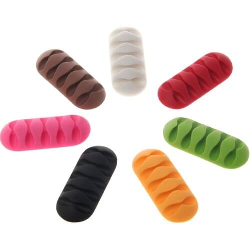 Cord Management Wire Organizer Wall Desktop Cable Holder USB Charging Random Color