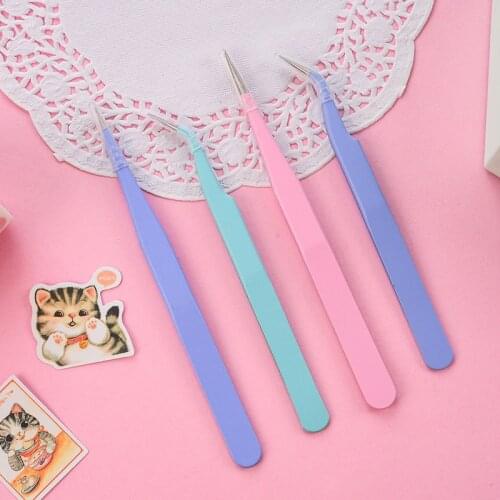 Yoofun 1pc/pack Stainless Steel Tweezers Accessories Sticker Tool for Scrapbooking Journals Utility Knife Kawaii Stationery