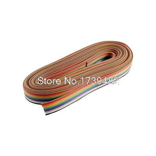6M 10 Way 10 Pin Rainbow Color Flat Ribbon Cable IDC Wire 1.27mm for Arduino DIY