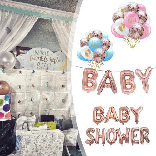 Gender Reveal Balloon BABY Shower Party Girl or Boy Latex Balloon with Confetti Birthday wedding decor