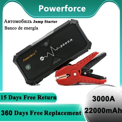 Upgraded Peak Current 3000A Super Safe Car Jump Starter with Quick Charge Auto Battery Booster Power Pack For Car