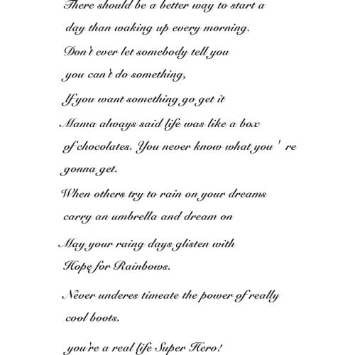 Positively /Graceful Word Transparent Clear Stamp/Seal for DIY Scrapbooking/photo Album Decorative Clear Stamp Sheets