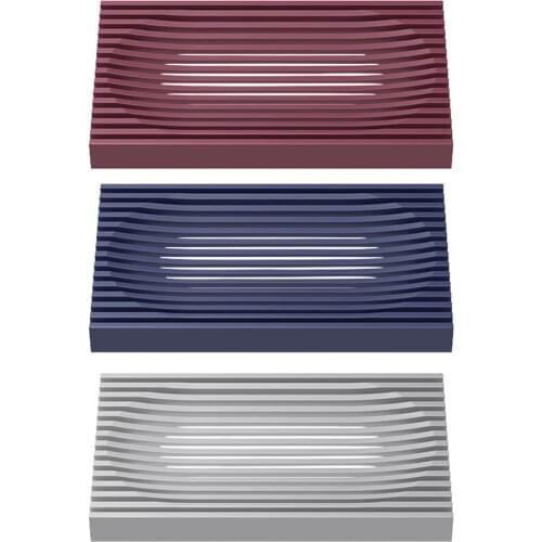 Silicone Soap Dish Self Draining Automatic Drainage Non-slip Soap Case Holder For Bathroom Kitchen Bathtub Countertop