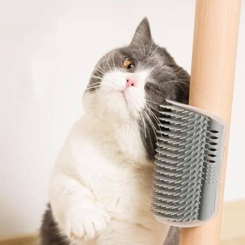 Corner Pet Brush Comb Play Cat Toy Plastic Scratch Bristles Arch Massager Self Grooming Cat Scratcher Cat Supplies Pet supplies