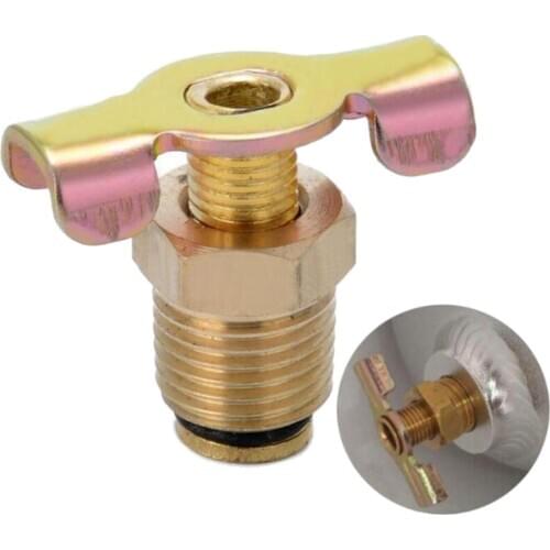 Air Compressor Tank 1/4'' NPT Drain Plug Valve / Tap / Drain with T-Handle