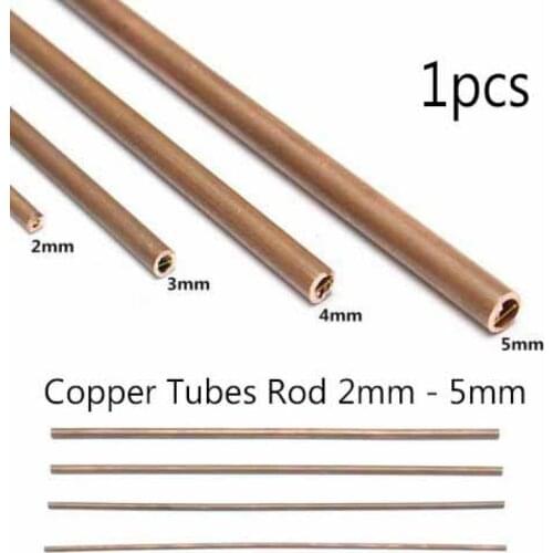 300mm Length High Quality Copper Tube Plumbing Pipe/Tube DIY Rod 2mm - 5mm Inner Diamete