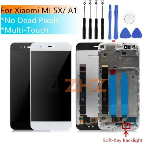 For Xiaomi Mi A1 LCD Display MIA1 Mi5X Mi 5X Touch Screen Digitizer assembly with Frame screen Replacement repair Parts
