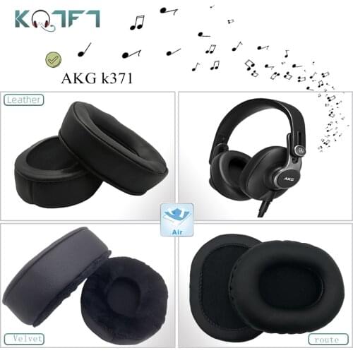 KQTFT 1 Pair of Velvet leather Replacement EarPads for AKG k371 Headset Earmuff Cover Cushion Cups
