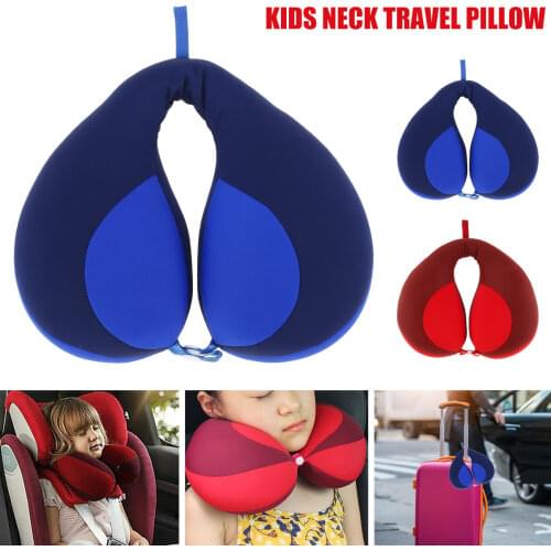 1pc U-Shaped Pillows for Child Childrens Travel Pillow 360 Degree Head Neck Support for Comfortable Sleep on Car Headrest