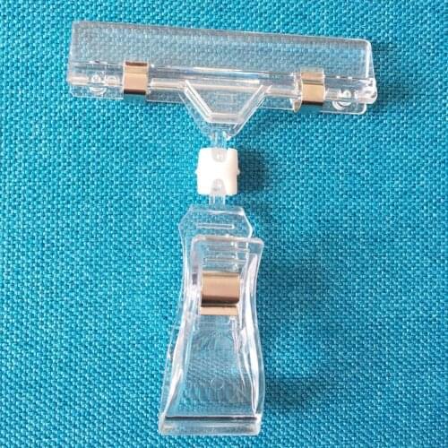 1Pc Transparent Plastic Card display stand Double Clips business folder 3.3”4.95” Holder Adjustable Display Card Advertising