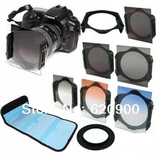 100% Guarantee 6 pcs For cokin P ND2/ND4/ND8 + Graduated Grey Orange Blue Filter kit+67mm Ring Adapter+Filter Holder