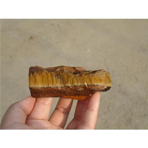 170g natural yellow tiger eye ore rough stone point ore energy mineral specimens PT1201