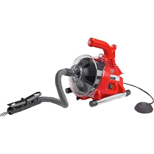 220V Autofeed Electric Sewer Pipe Dredging Machine Toilet Kitchen 19-28MM Pipe Cleaning Machine Pipe Dredger Drain Cleaner 120W