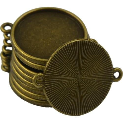 30x Blank Bezel Base for 20mm Cabochon Jewelry Making DIY Charms ConnectorS