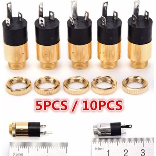 5 / 10PCS PJ392 3.5mm Stereo Headphone Audio Video Jack Socket Plug Stereo Female Sockect Jack 3.5 Audio Headphone Connectors