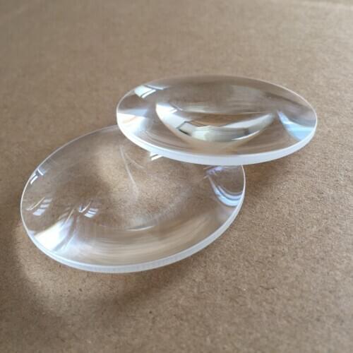 50mm K9 Optical Glass Double Convex Lens Focal Length 95.5mm Optics Experiment Biconvex Lenses Focusing Magnifying Lentes