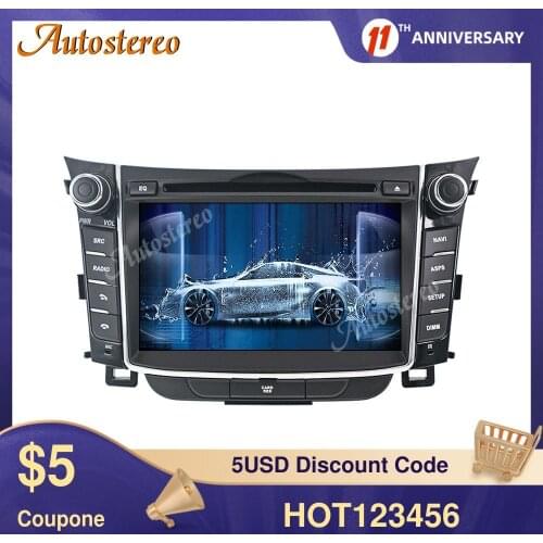 Carplay Android10 Car DVD player GPS Navigation Head unit For Hyundai I30 Elantra GT 2012+ Multimedia player radio tape recorder
