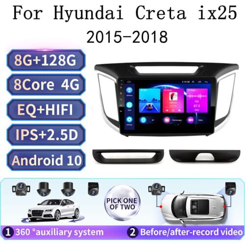 2 din Android 9.0 car video multimedia player for Hyundai Creta ix25 2015 2016-2018 Car Radio GPS navigation Bluetooth BT player