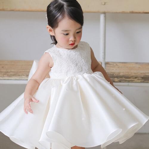 Baby Girl Princess Dress Lace Flower Toddler Girls Party Tutu Baptism Dresses bead Birthday Christening Outfits Infantil Vestido