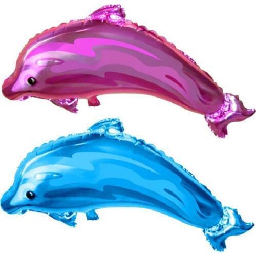 Large Cartoon Dolphin Balloon 24 inch Kids Toys Gift Wedding Birthday Children Sea Theme Party Decoration Ocean Balloon