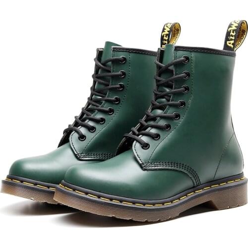 Big Size 35-48 Boots Men Women Streetwear Vintage Fashion Casual Leather Martin Boots Shoes Couple Punk Gothic Motorcycle Boots