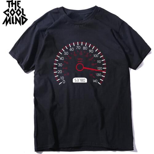 COOLMIND 100% cotton summer cool car speed meter print men T shirt casual short sleeve men tshirt male o-neck t-shirt tee shirts