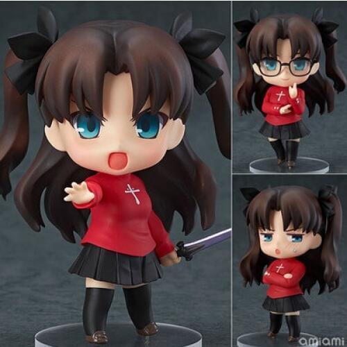 NEW hot 10cm Fate stay night Tohsaka Rin The Holy Grail War Fate/zero Saber action figure toy Christmas gift collectors