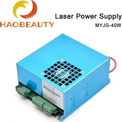 HAOBEAUTY MYJG-40 CO2 Laser Power Supply 40W 110V/220V For CO2 Laser Tube High Voltage Engraving Cutting Machine