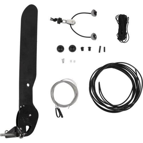 Alloy Canoe Kayak Boat Tail Kayak Rudder Direction Foot Control Sailing Boat Parts Tool Kit Clip Buckle Thick Rope