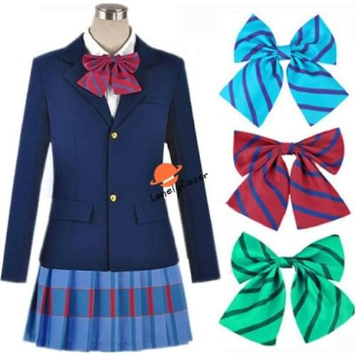 Japanese Anime Love Live Eli Ayase Cosplay Costume Jacket+Skirt + Bow Tie School JK Uniform Girl Halloween Christmas Party Suit