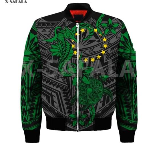 Hawaii Polynesia Tattoo Pattern Space 3D Printed Men Women Bomber Jacket Zipper Casual Streetwear Tracksuits Thick Coats