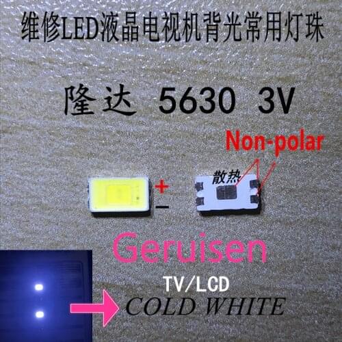 Lextar 500PCS LED Backlight 0.5W 5630 3V Cool white LCD Backlight for TV Application PT56Z03 V2
