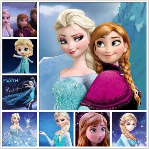 Disney 5D Diamond Painting Cross Stitch Kits Full Square Cartoon Princess Picture of Rhinestone DIY Diamond Mosaic Embroidery