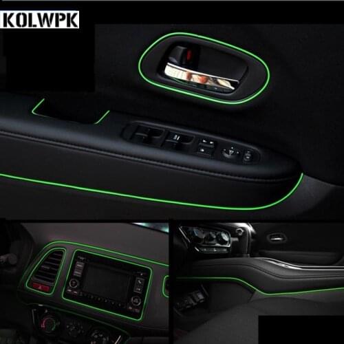 Car Interior Edge Decorative Strip Doors Trim Sticker for Skoda Octavia A2 A5 A7 Fabia Rapid Superb Yeti Roomster Car styling