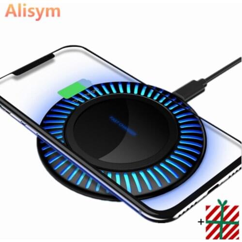 New Wireless Charger For Apple iPhone 12 X XR XS Max 10W Fast Wireless Charging For Samsung Xiaomi Huawei Phone PD QI With Light