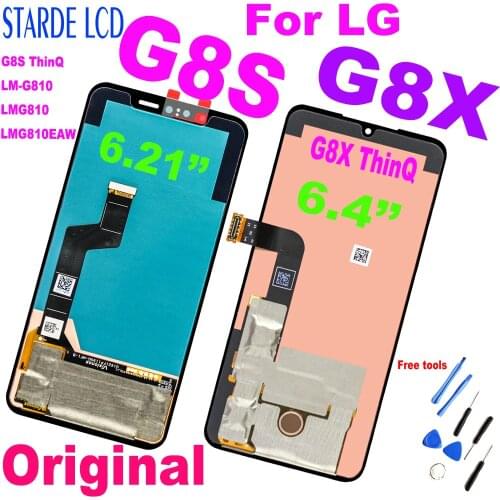 Original 6.4" For LG G8X ThinQ LCD Display Touch Screen Digitizer Assembly 6.21" G8S ThinQ LM-G810 LMG810 LMG810EAW Replacement