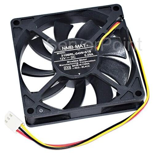 Genuine New For NMB-MAT 3106RL-04W-S19 DC12V 0.09A Three Lines Square Cooling Fan