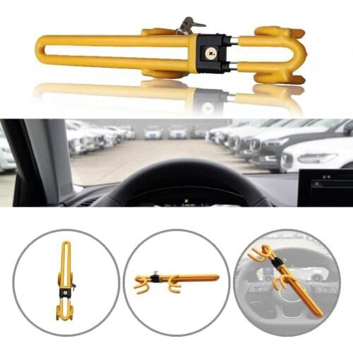 Portable Excellent Portable Anti-theft Steering Wheel Lock Iron Car Steering Wheel Lock Heavy Duty for Automobiles