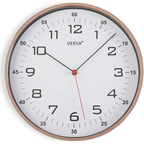 Wall Clock Plastic (4,5 x 30,5 x 30,5 cm) Copper