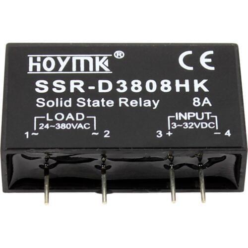 Q00132 PCB Dedicated with Pins SSR-D3808HK 8A DC-AC Solid State Relay SSR D3808HK