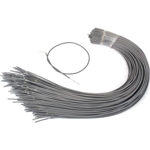 Tooyful Grey 28AWG Guitar Circuit Shielded Connection Wires Copper Single Conductor 10Pcs