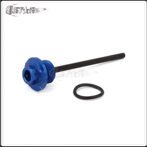 Blue CNC Billet Oil Dipstick Engine Plug Oil Filter Plug For YAMAHA YFM660R 01-05 YFM700 06-18 YFM700R 09-18 YFZ450 04-09 12-13