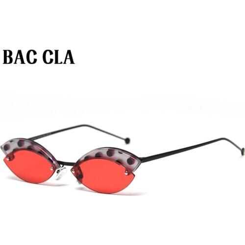 BAC CLA Retro Funny Sunglasses Ladies Fashion Street Shooting Small Frame Sunglasses Cat Eye Retro Color Sunglasses UV400 Oculos